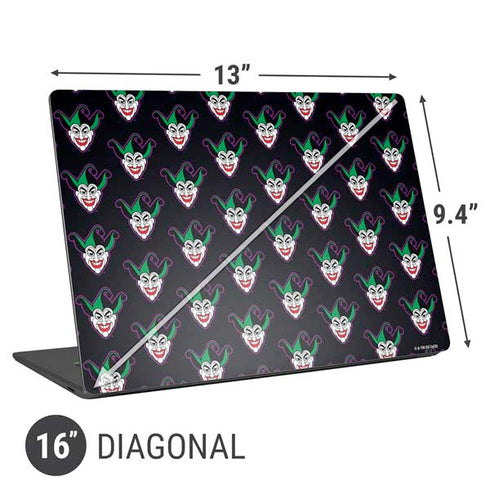 DC Comics The Joker Logo Pattern Universal Laptop 16in (13 x 9.4in) Skin
